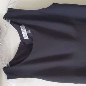 Kasper little black dress | sleeveless sheath midi dress